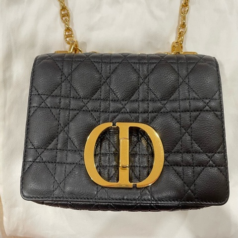 Soft Dior Caro 小型包(黑金）