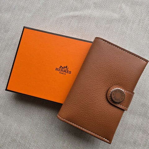 全新 HERMÈS 愛馬仕 R.M.S 珐瑯卡包 金色