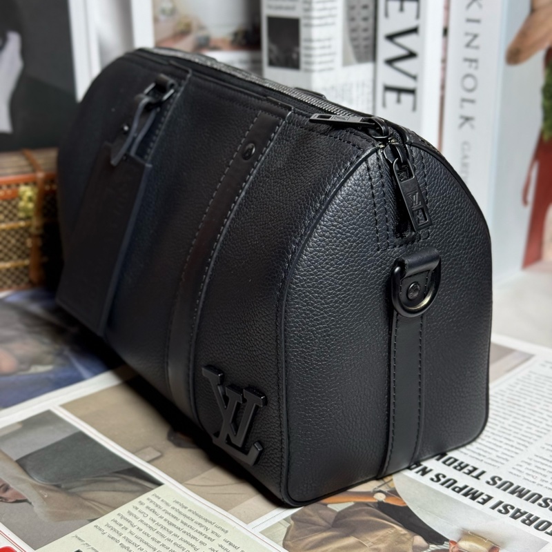 (台灣購證✨純黑牛皮)Lv city keepall m59255 ✨最新晶片款-3