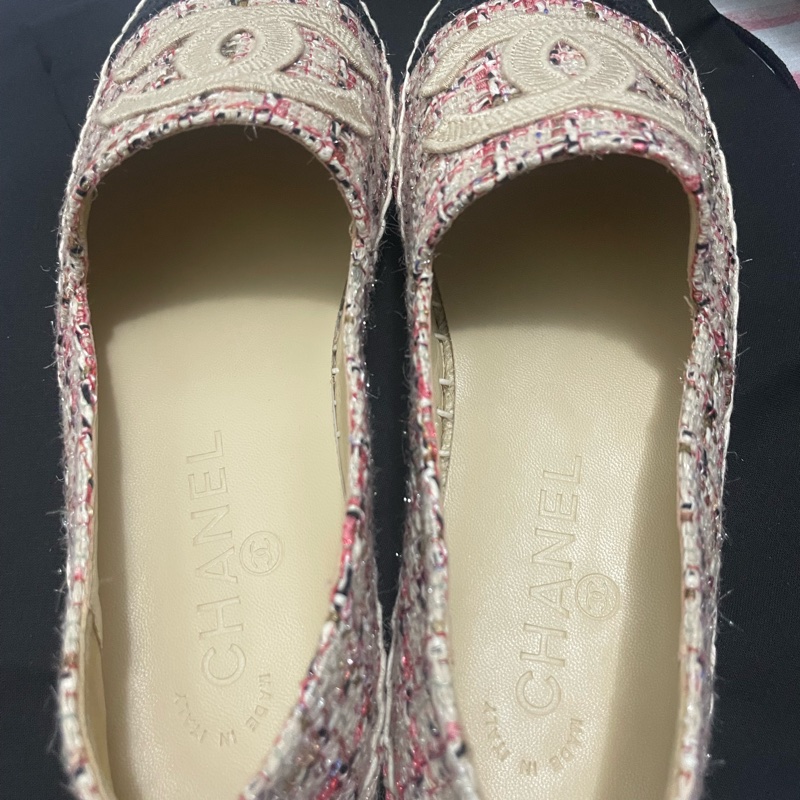Chanel 38號 鉛筆鞋 漁夫鞋 草編鞋-2