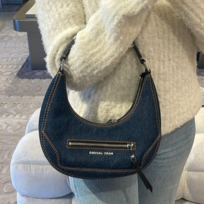 MJ Marc Jacobs 25年新款 丹寧月牙肩背包 大號(全新)-10