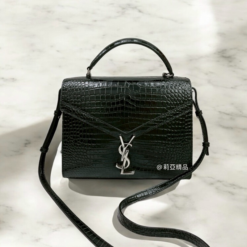莉亞精品♡YSL 57800 鱷魚壓紋Cassandra 九新-0
