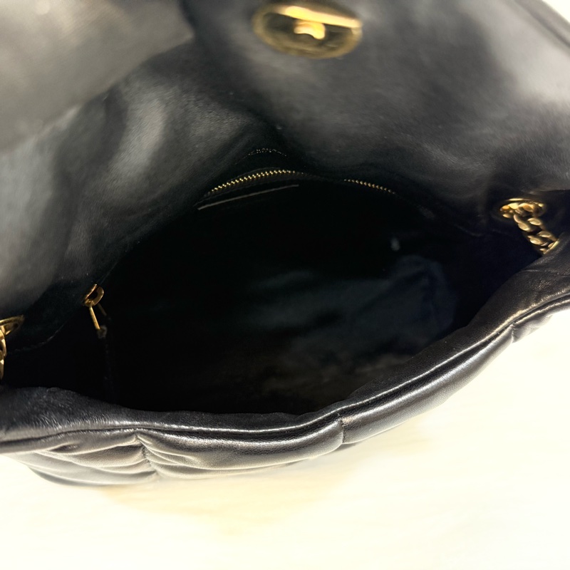 ▫️品名:YSL黑金羊皮絎縫小號PUFFER側背包5774761-18