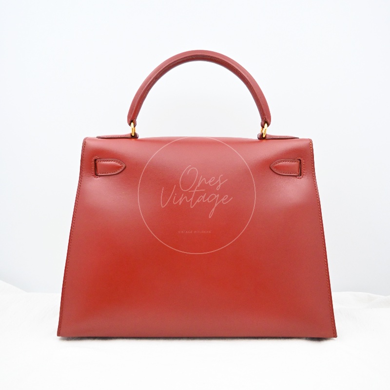 [Pre-owned] Hermes Kelly 28 Vermillon Handbag-2
