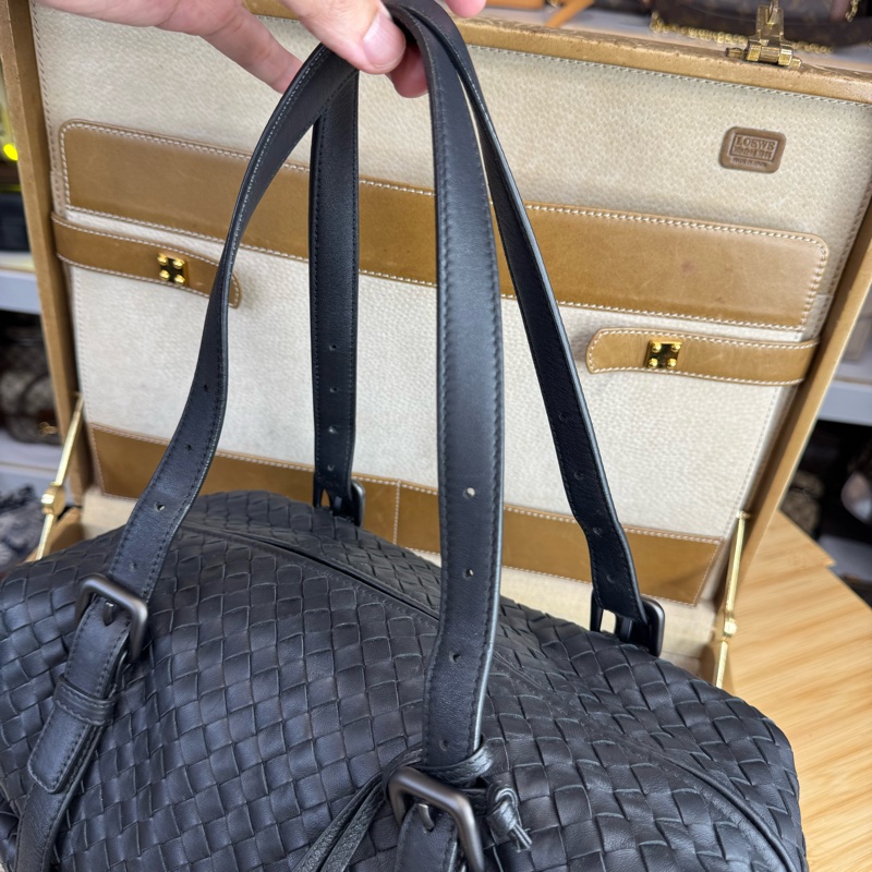 上架中🔑Bottegaveneta 黑皮革編織手提袋-14