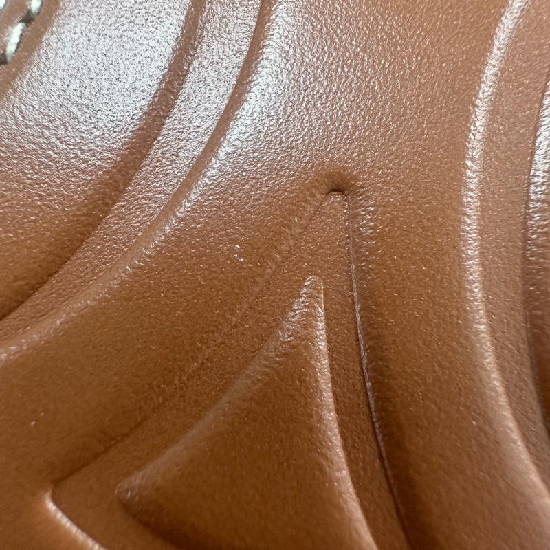 CELINE Cuir Triomphe 焦糖牛皮拼帆布 小月亮包 單肩斜肩包-6