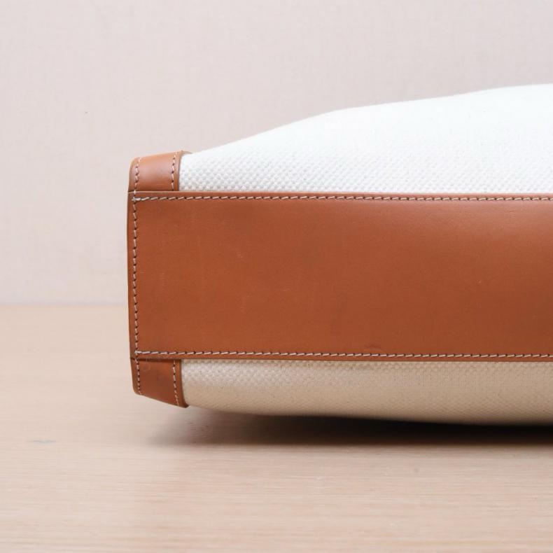 CELINE(思琳) Cabas 豎款手袋 大號 金棕色 /帆布-3