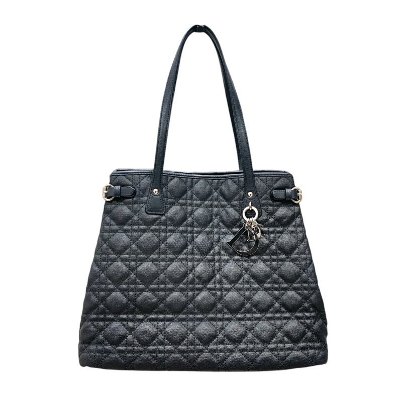 Christian Dior Panarea Cannage 格紋 黑色 托特包-0