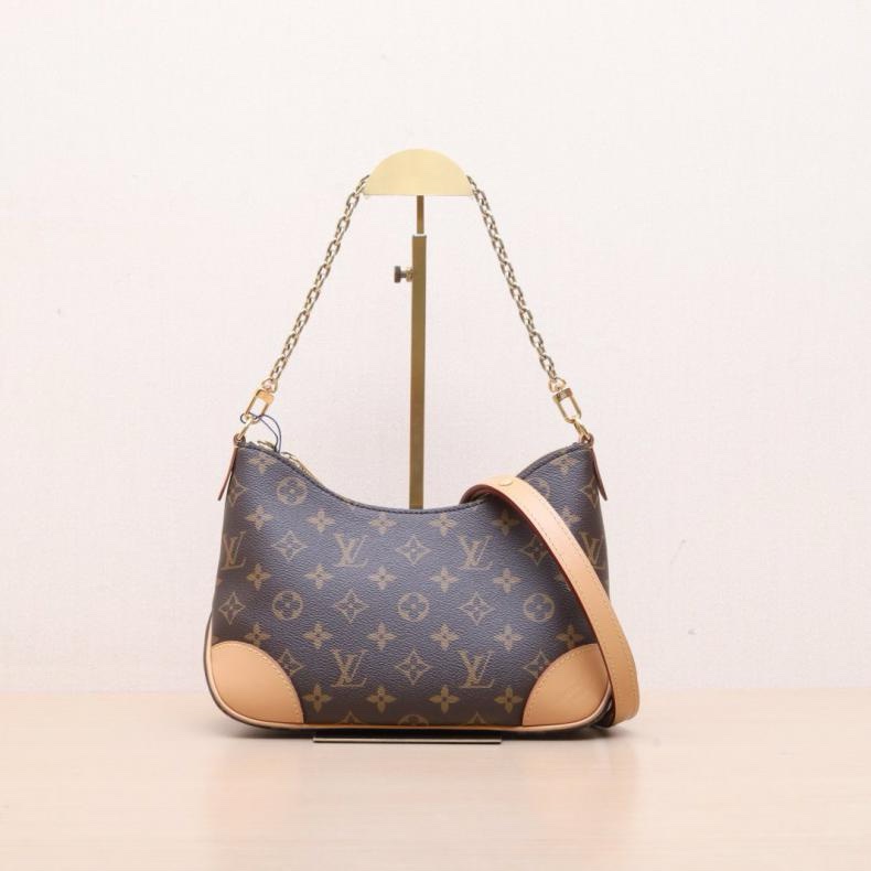 LOUIS VUITTON(路易威登) BOULOGNE 牛角包 可拆卸肩帶 老花 PVC 晶片-0