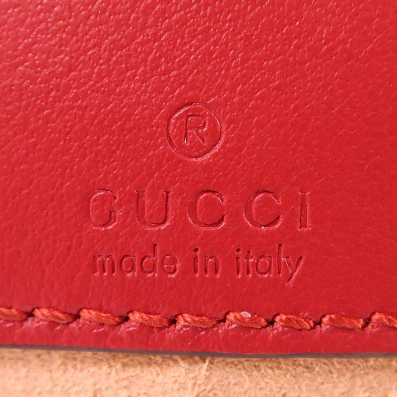 GUCCI 牛皮皮革GG Marmont Mini Bucket金扣鏈帶肩背袋-10