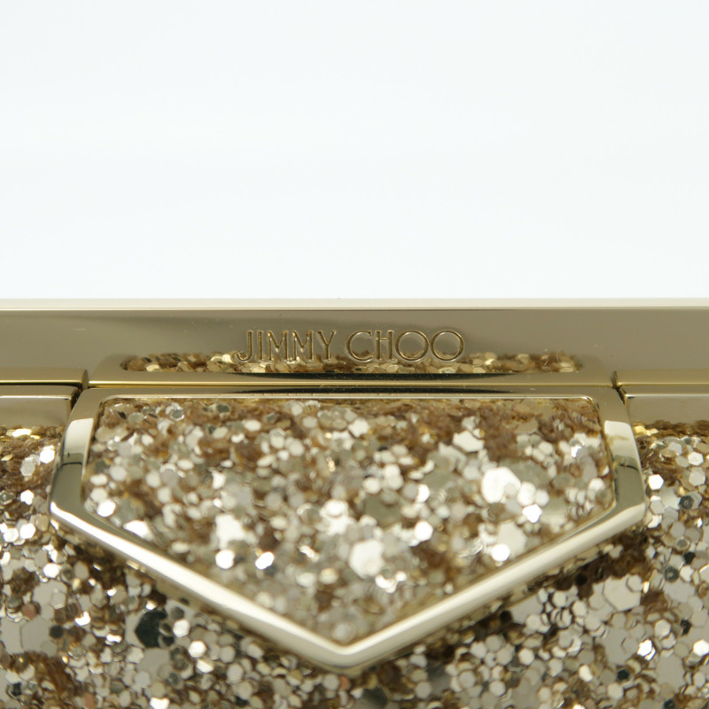 JIMMY CHOO 珠片Ellipse金扣鏈帶肩背袋-9