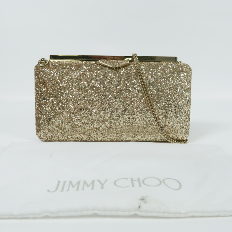 JIMMY CHOO 珠片Ellipse金扣鏈帶肩背袋-13
