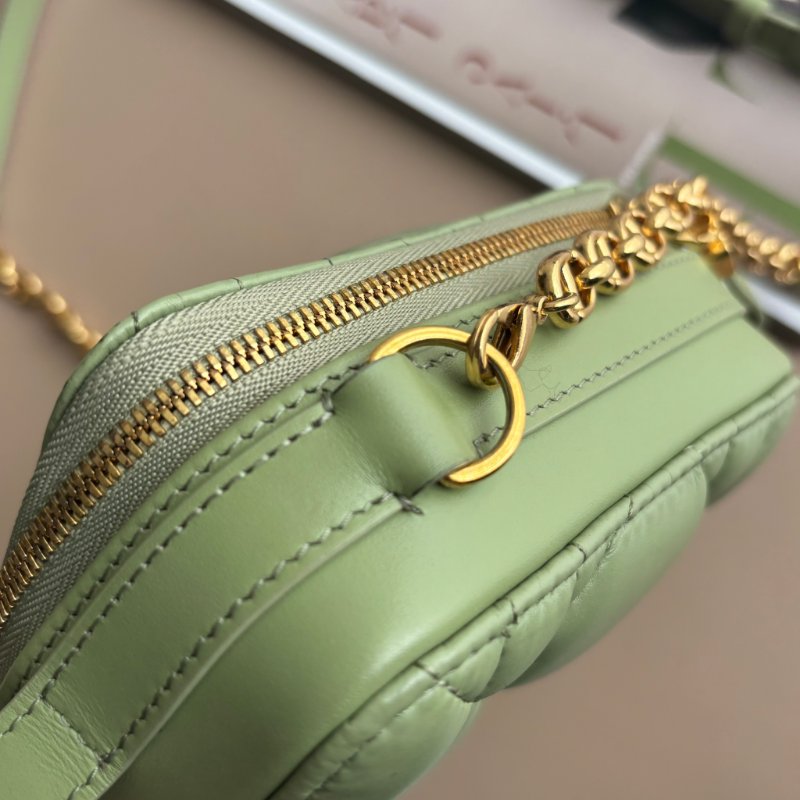 ::Christian Dior:: Dior Caro 牛油果綠大藤格紋方形手袋 斜背包 手提包-18