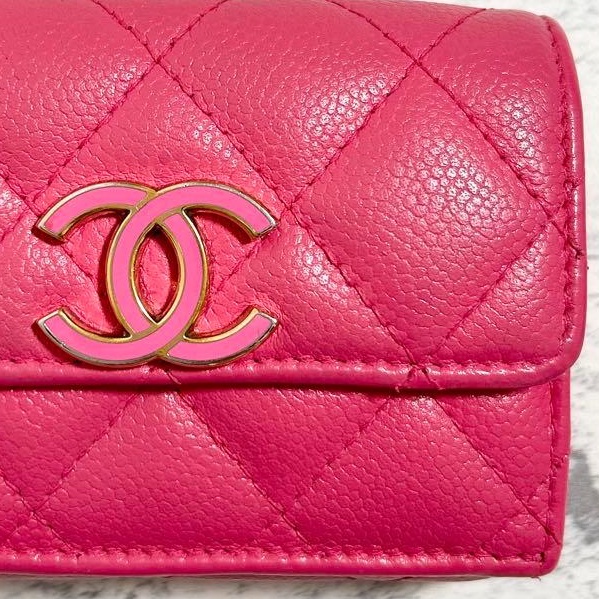 ✨稀有小香✨Chanel｜香奈兒質感芭比粉短夾✦fufu style精品✦氣質款｜二手名牌包｜皮夾錢包長夾-6