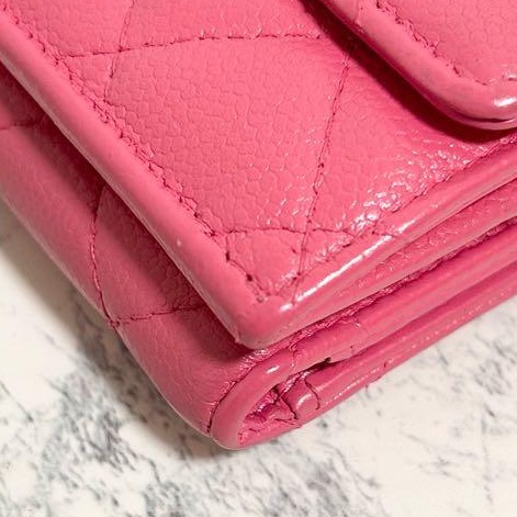 ✨稀有小香✨Chanel｜香奈兒質感芭比粉短夾✦fufu style精品✦氣質款｜二手名牌包｜皮夾錢包長夾-14