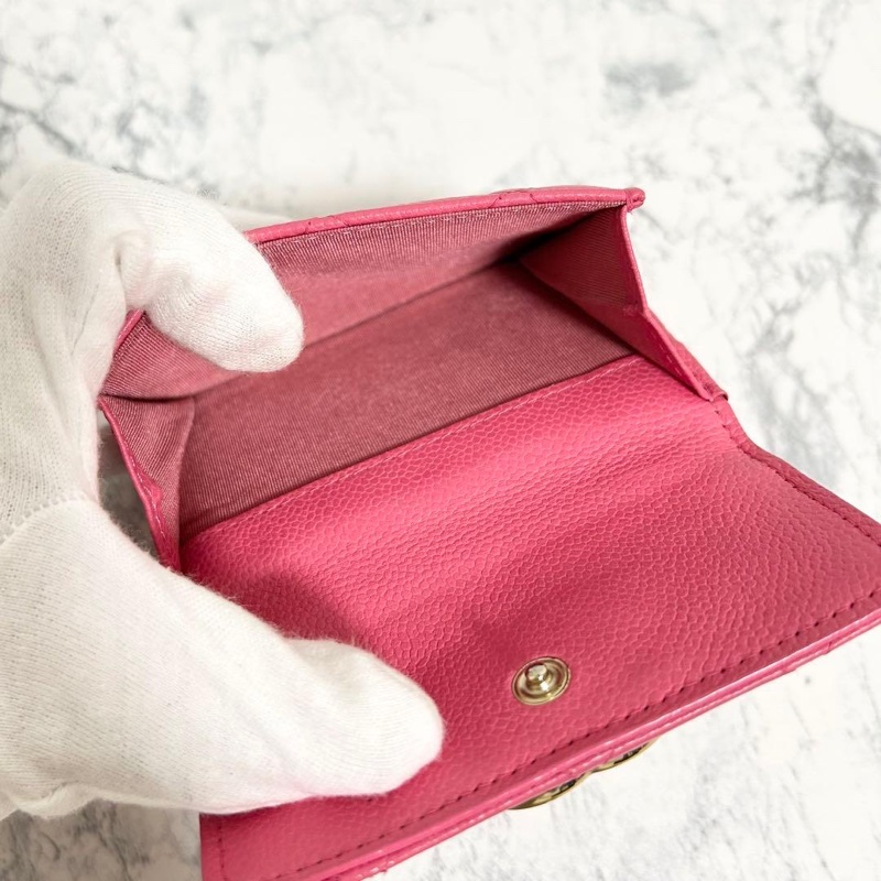 ✨稀有小香✨Chanel｜香奈兒質感芭比粉短夾✦fufu style精品✦氣質款｜二手名牌包｜皮夾錢包長夾-21