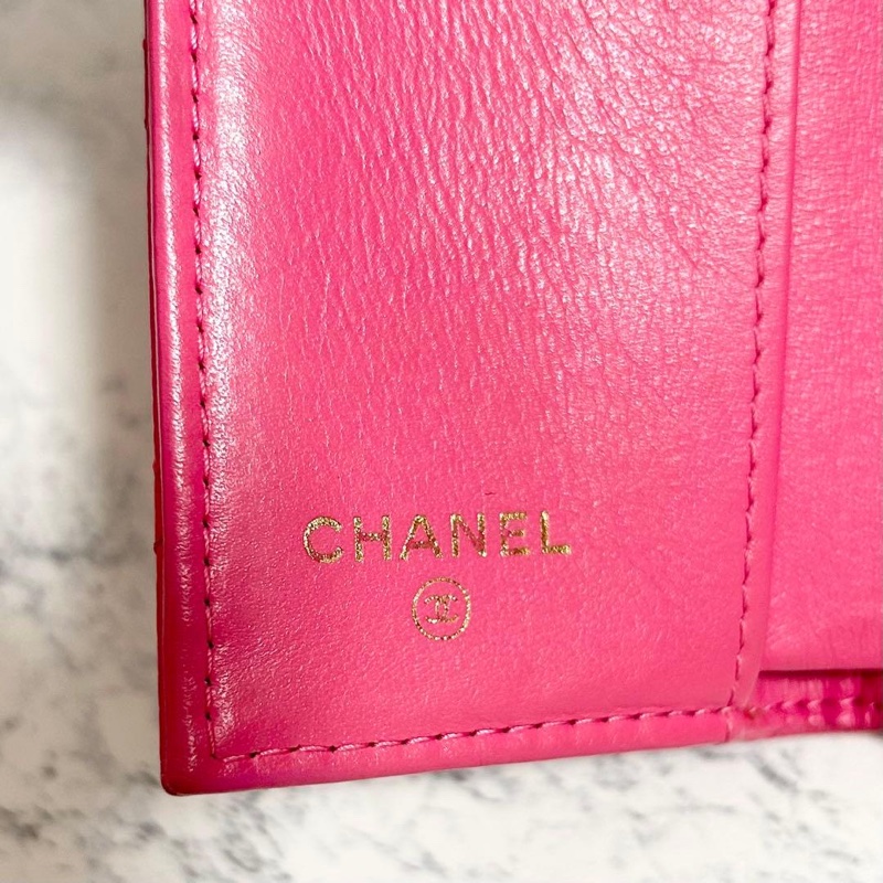 ✨稀有小香✨Chanel｜香奈兒質感芭比粉短夾✦fufu style精品✦氣質款｜二手名牌包｜皮夾錢包長夾-23