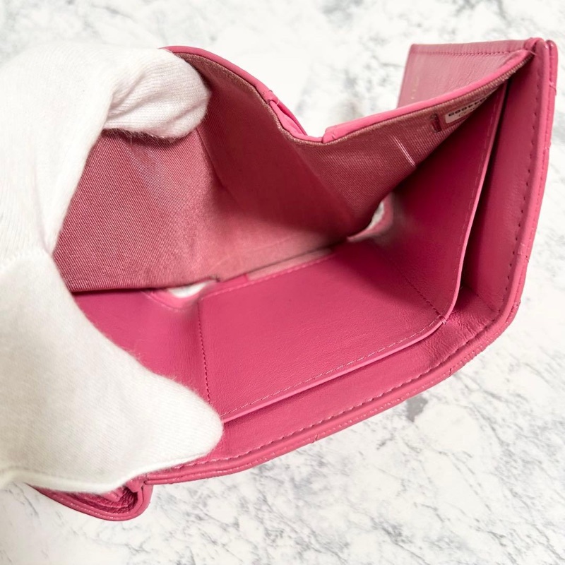 ✨稀有小香✨Chanel｜香奈兒質感芭比粉短夾✦fufu style精品✦氣質款｜二手名牌包｜皮夾錢包長夾-24