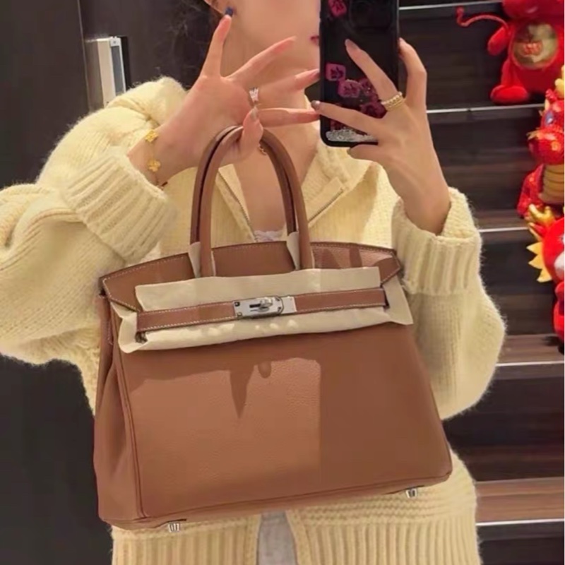Hermes D刻 閒置未使用Birkin 30 銀扣內縫 Epsom 皮-5