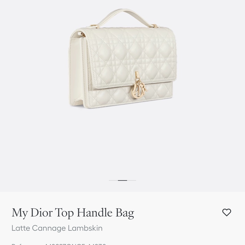 全新白色My Lady Dior Top Handle bag-1