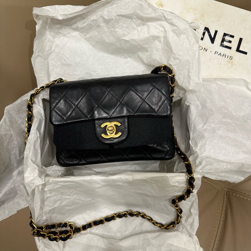 超美❤️ 香奈兒 #黑金 #vintage 24k金 #方胖子 #CF 17公分-3