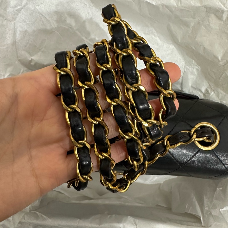 超美❤️ 香奈兒 #黑金 #vintage 24k金 #方胖子 #CF 17公分-15