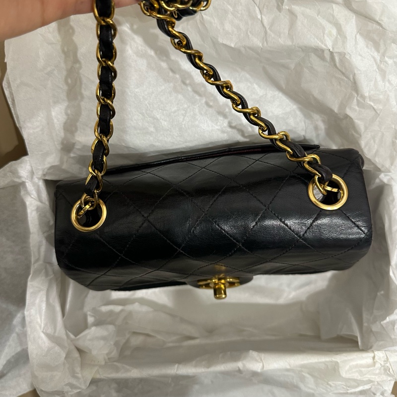 超美❤️ 香奈兒 #黑金 #vintage 24k金 #方胖子 #CF 17公分-18