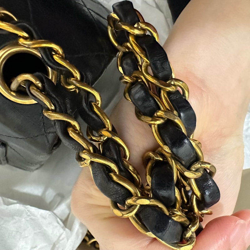 超美❤️ 香奈兒 #黑金 #vintage 24k金 #方胖子 #CF 17公分-72