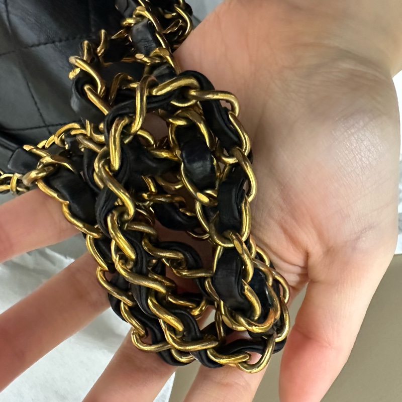 超美❤️ 香奈兒 #黑金 #vintage 24k金 #方胖子 #CF 17公分-74