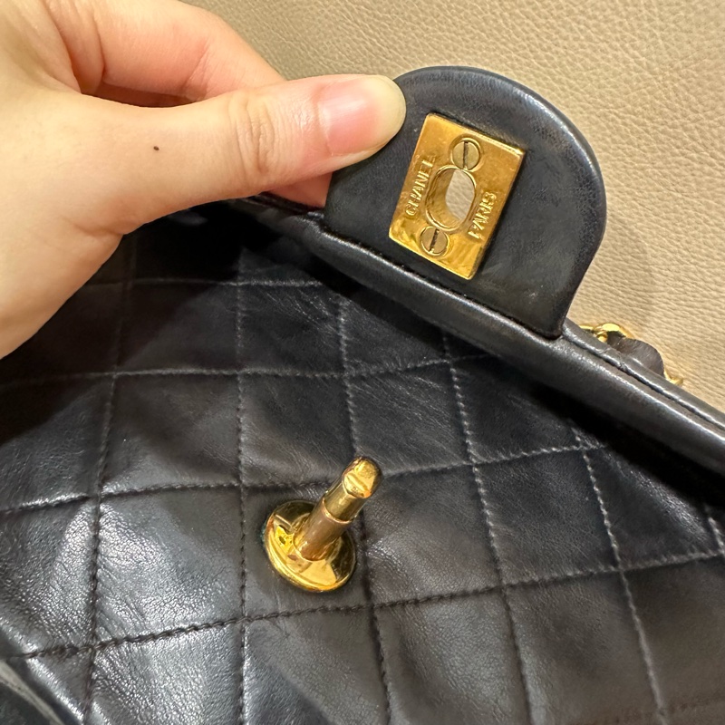 超美❤️ 香奈兒 #黑金 #vintage 24k金 #方胖子 #CF 17公分-76