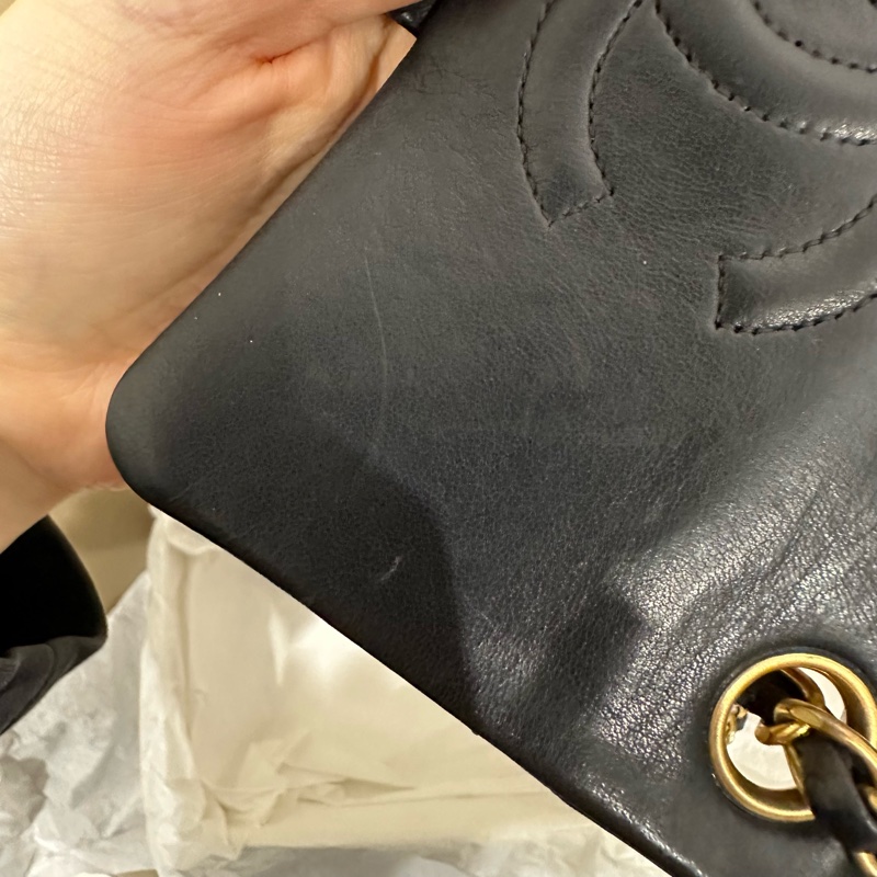 超美❤️ 香奈兒 #黑金 #vintage 24k金 #方胖子 #CF 17公分-77