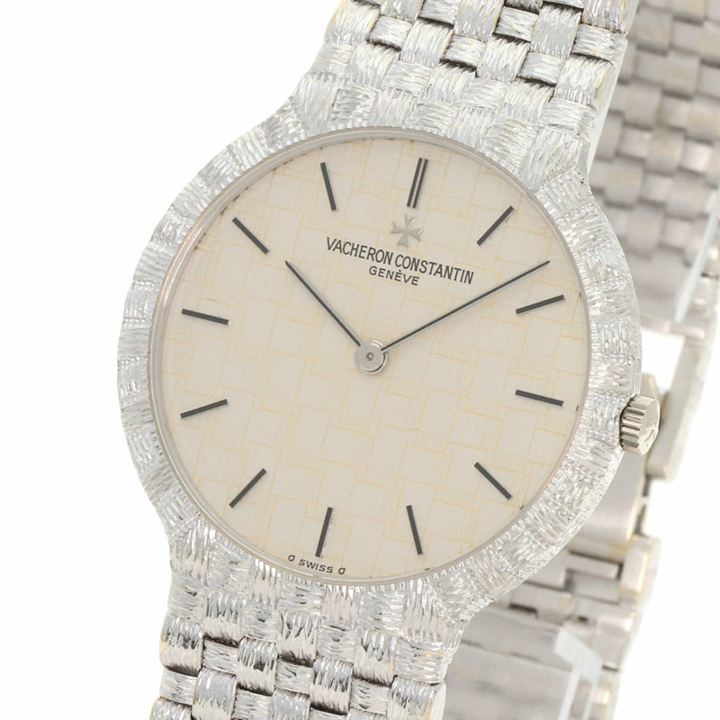 江詩丹頓 31046 網眼娃娃腕錶 K18 白金 K18 白金 男士 VACHERON CONSTANTIN-2