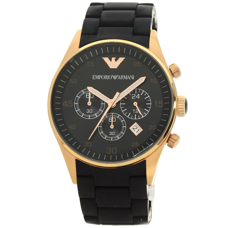 Emporio Armani AR-5905 PGP 男士橡膠手錶-0