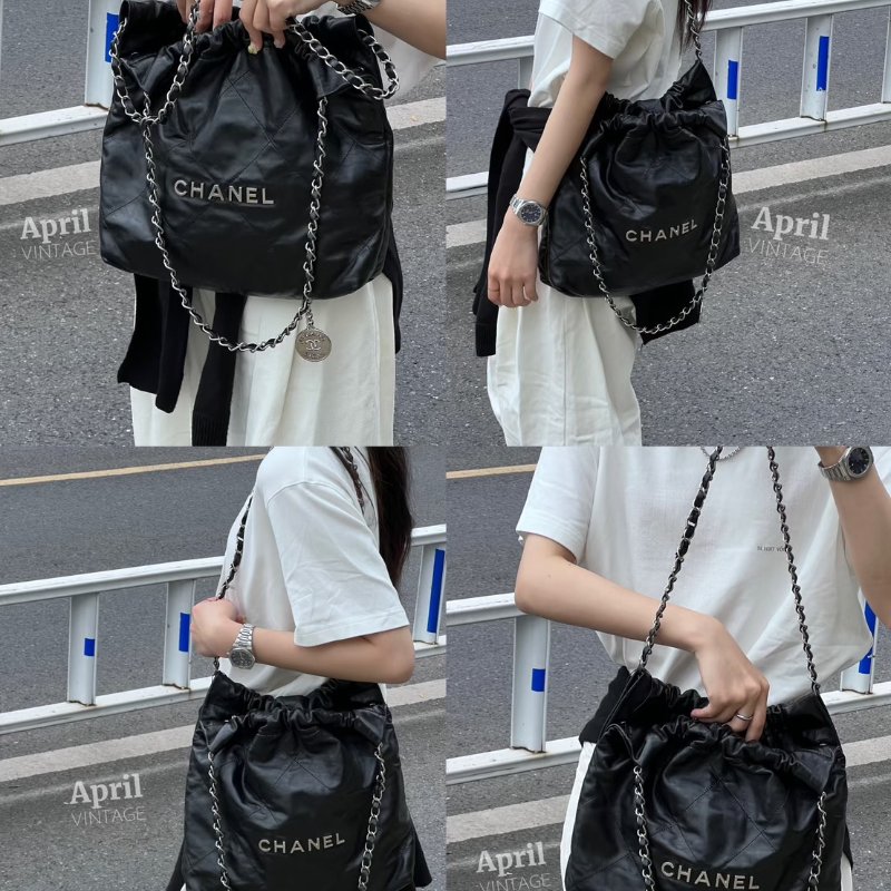 CHANEL 22 Bag - 小號黑銀-1