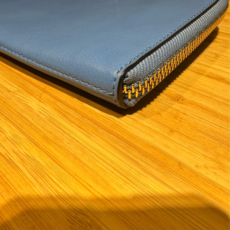 TORY BURCH 藍色皮革手拿包-9