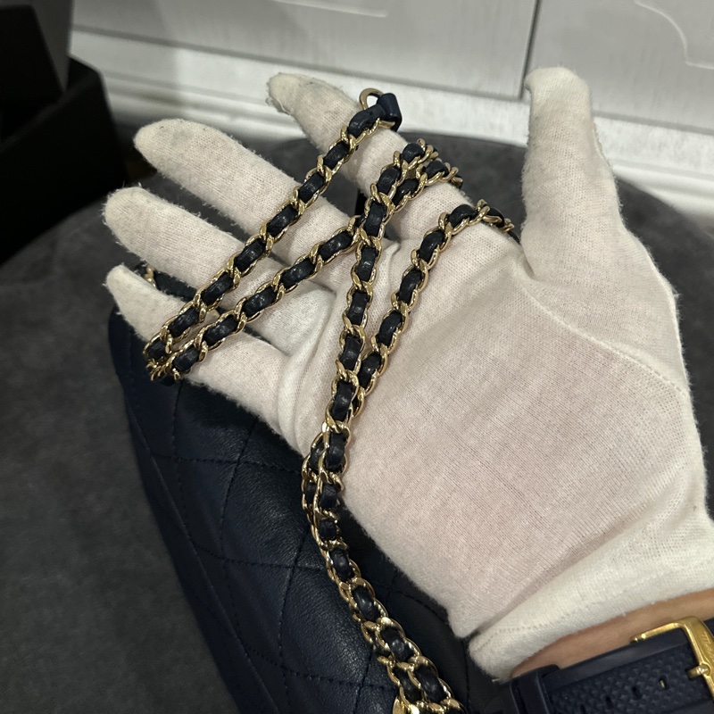 Chanel Cf20金扣秀款風琴斜挎包🉑調肩帶 黃金尺寸Cf口蓋包 割愛已絕版收藏品🔥-37