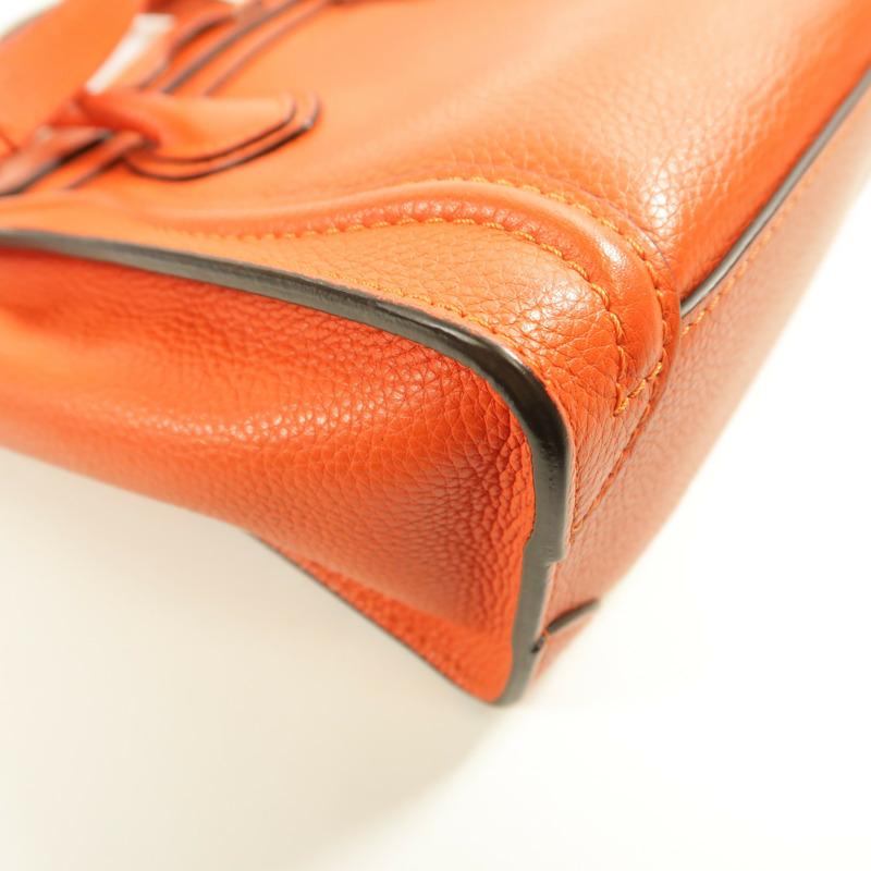 CELINE 牛皮皮革Nano Luggage銀扣手挽肩背兩用袋-12