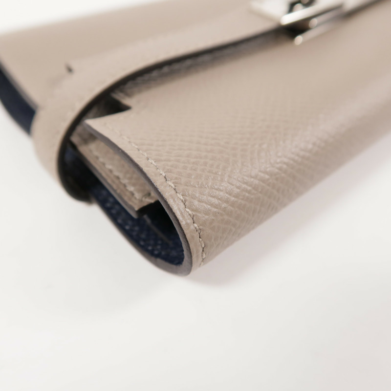 HERMES Epsom皮革Kelly Wallet銀扣錢包-11