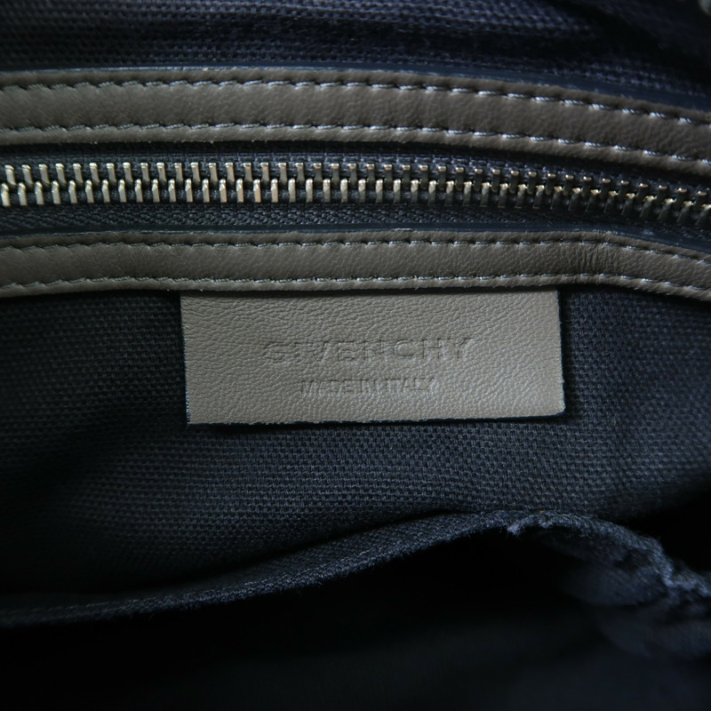 GIVENCHY 牛皮皮革2 Way Shoulder Bag銀扣手挽肩背兩用袋-5