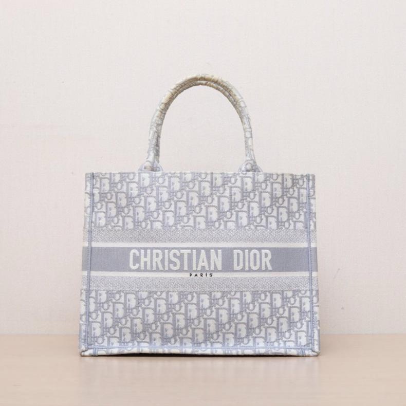 DIOR(迪奧) Book Tote 中號 36 灰色 帆布-0