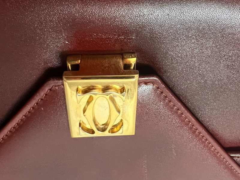 Cartier 卡地亞 經典酒紅信封包-18