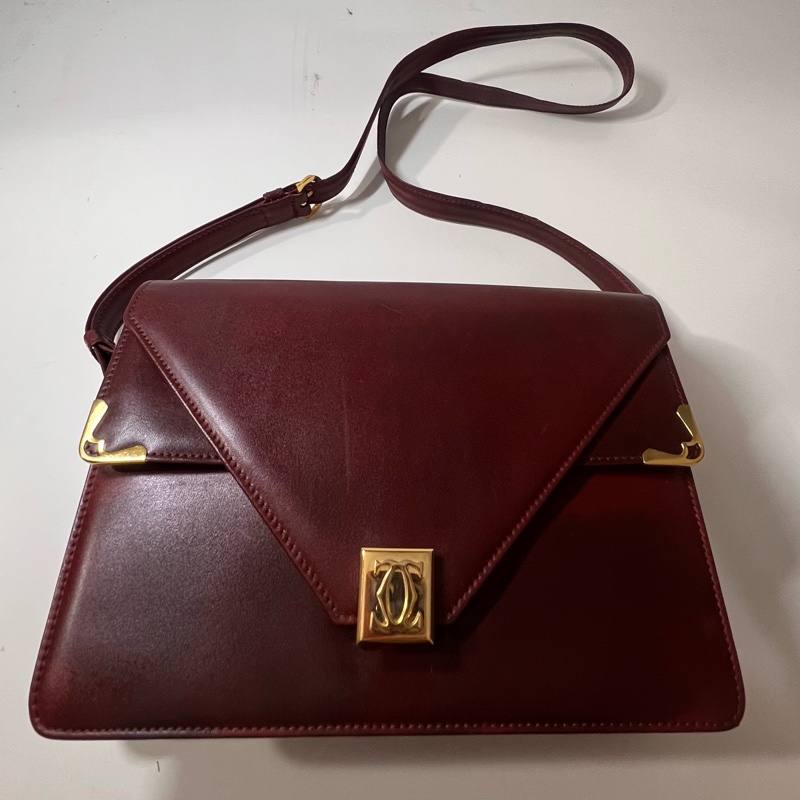 Cartier 卡地亞 經典酒紅信封包-2
