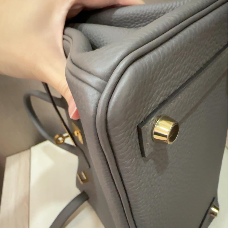 i*bb ♥️ Hermes birkin25 天菜錫器灰金釦 (台灣購證正本全配)-13