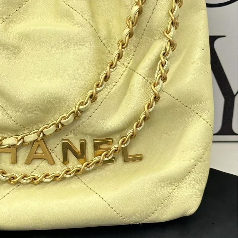 香奈兒Chanel 22bag mini 小雞黃-19