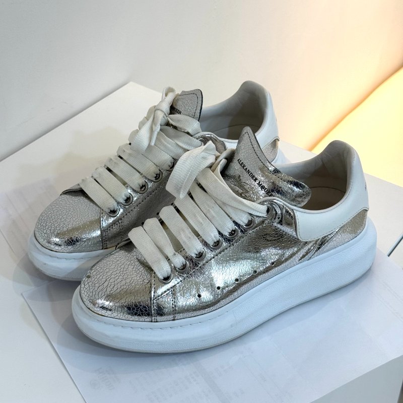 Alexander Mcqueen Oversized Sneakers Silver/White-0