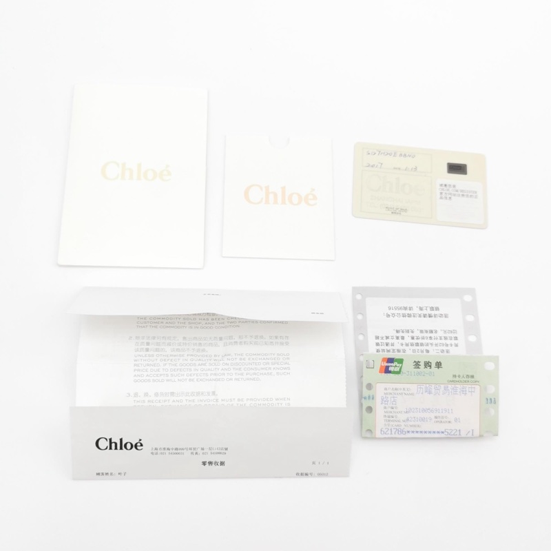 【Chloé Faye 小號牛皮翻毛皮拼接鏈條扣飾斜背包】-7