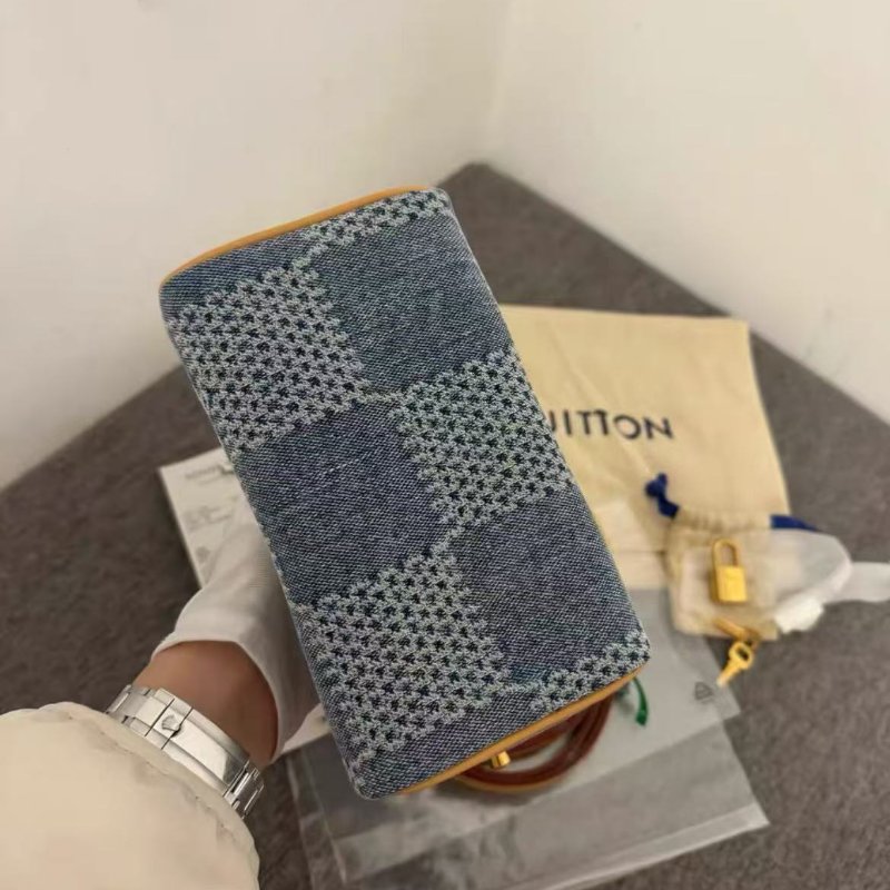 Lv speedy 18 丹寧牛仔棋盤格 3D系列 男女同款 全新 配件齊全-2