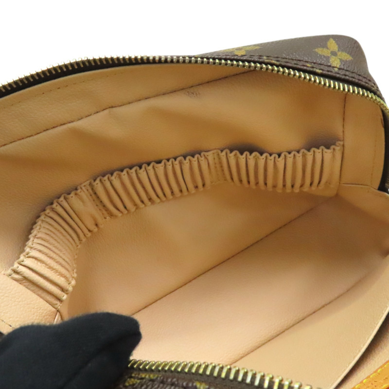 棕色 原花帆布 Trousse Toilette 23 化妝包 M47524-5