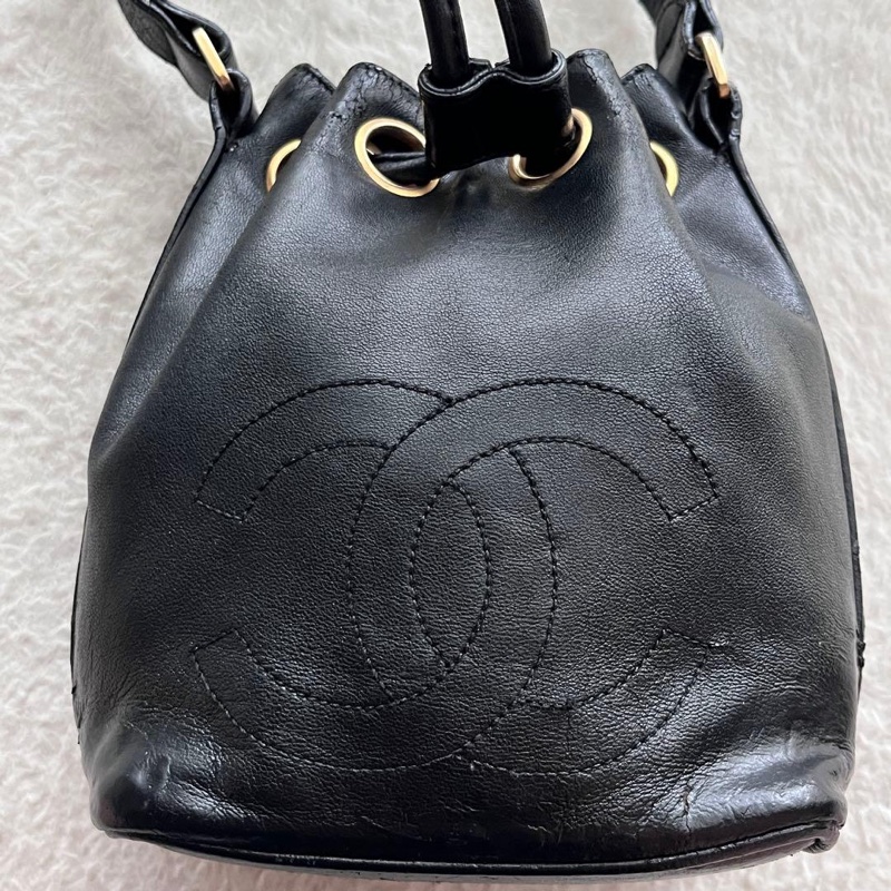 Chanel 老香真皮小水桶｜經典不敗款✦fufu style精品✦ 二手香香包｜Vintage入門首選 斜背包｜單肩包-13
