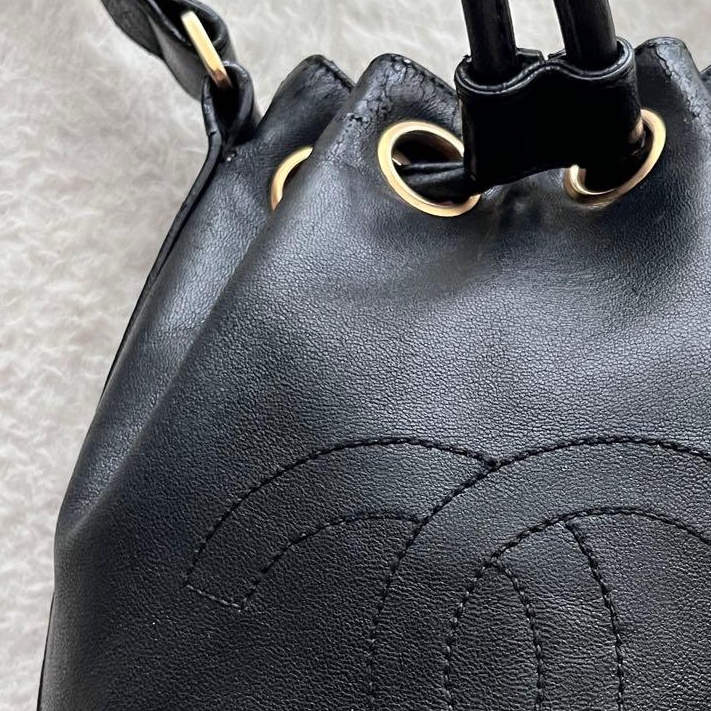 Chanel 老香真皮小水桶｜經典不敗款✦fufu style精品✦ 二手香香包｜Vintage入門首選 斜背包｜單肩包-15